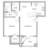 1BR 1BA (706 SF)